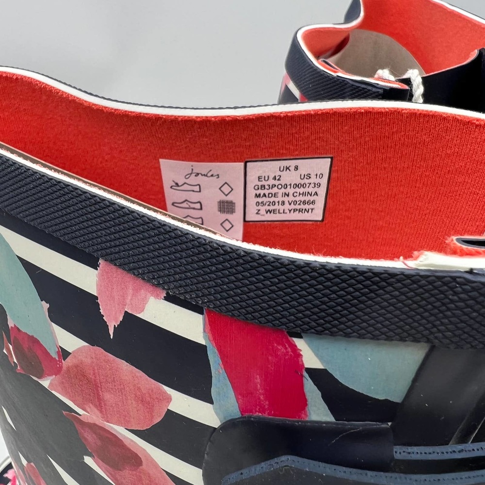 Joules Rain Boots Z_WELLYPRNT Printed FNCLVST US 10 - Picture 10 of 10